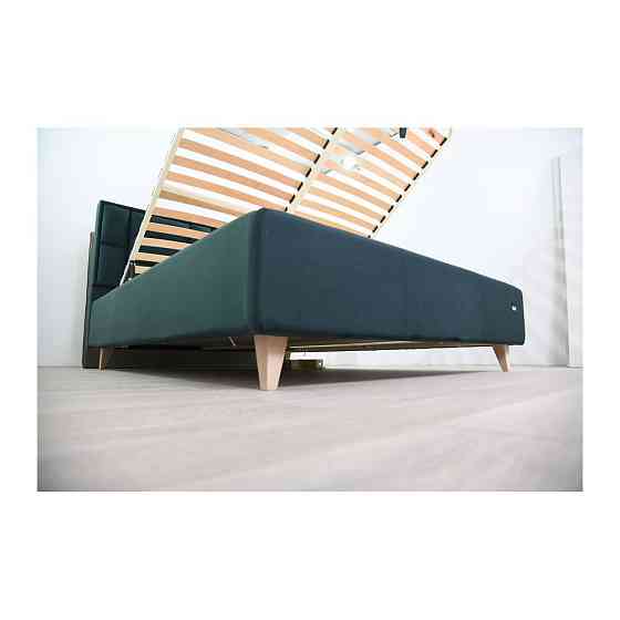 Кровать TaurusDesign Emilia Comfort на ножках с нишей для белья 140x190 темно-синий Киев