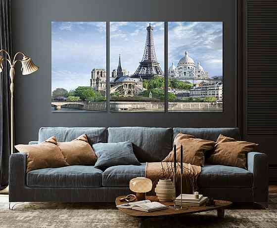 Модульная картина в гостиную / спальню    Франція        ART-051_3A 70х130 см Киев