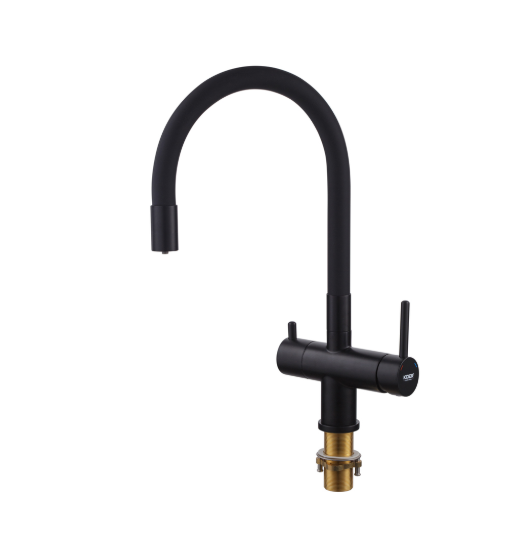 Кухонний змішувач Koer KB-72002-05 з виходом для питної води латунь чорний  (KR3384) Чернівці - фото 5