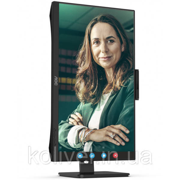 TFT 23.8" AOC 24P3QW, IPS, 75Hz, 2хHDMI, DP, USB-hub, webcam, HAS, Pivot, колонки, чорний (24P3QW) Київ - фото 5