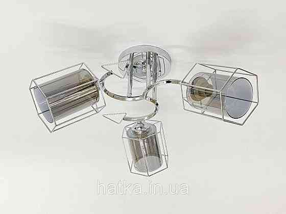 Стельова люстра на 3 плафони 91179B/3 хром Київ
