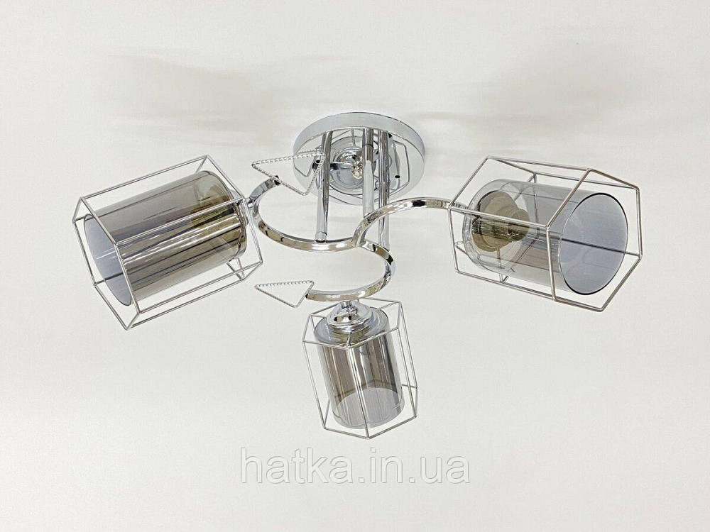 Стельова люстра на 3 плафони 91179B/3 хром Київ - фото 1