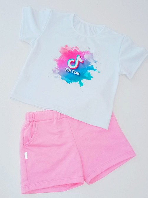 Футболка -топ і шорти для дівчинки Тік ток 122-128 Харків - фото 1