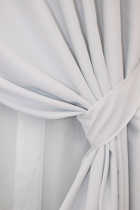 Комплект готових штор VR-Textil Блекаут Midnight № 1223ш Світло-сірий 150х270 см 2 шт (33-1048) Київ - фото 4