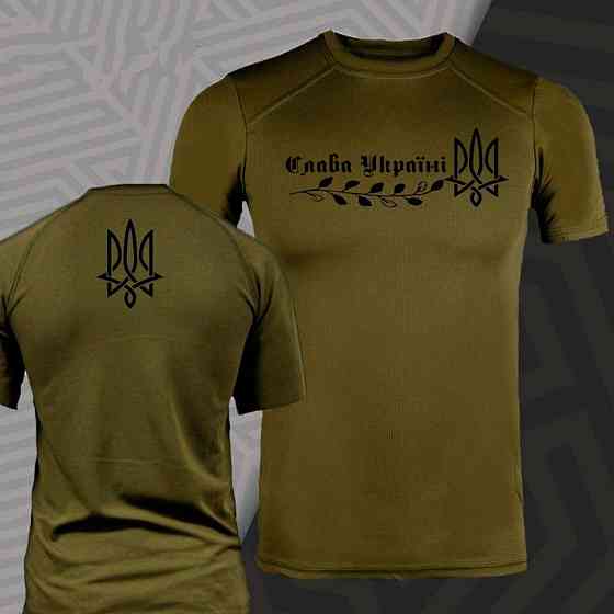 Футболка олива Слава Україні з гербом L Чернівці