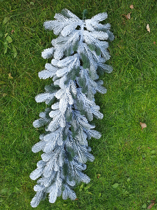 Гирлянда хвойная искусственная литая «Элитная Заснеженная» 1 м елочная ветка Киев - изображение 8