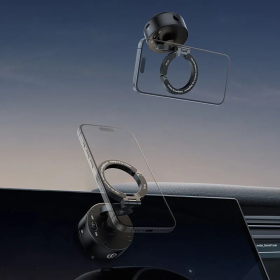 Тримач з електроприсоскою Ulanzi ULANZI SK-22 Electric suction cup bracket for mobile phones Black Київ