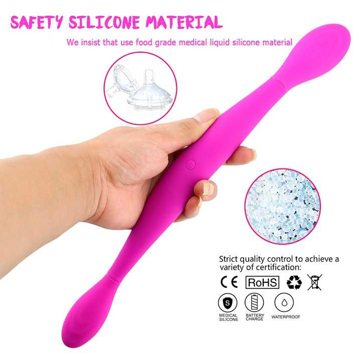 Двусторонний гибкий вибратор Toy Joy Infinity Double Dildo - Розовый – Вибраторы Винница - изображение 7