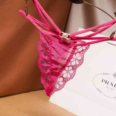 Еротичні стрінги малинові - розмір універсальний, резинка до 90см Київ