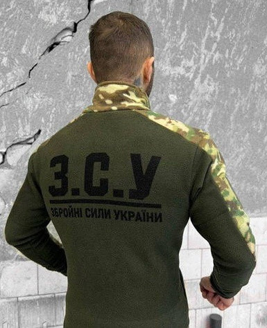 Тактическая флисовка ЗСУ солдат крест теплая олива Одесса - изображение 8