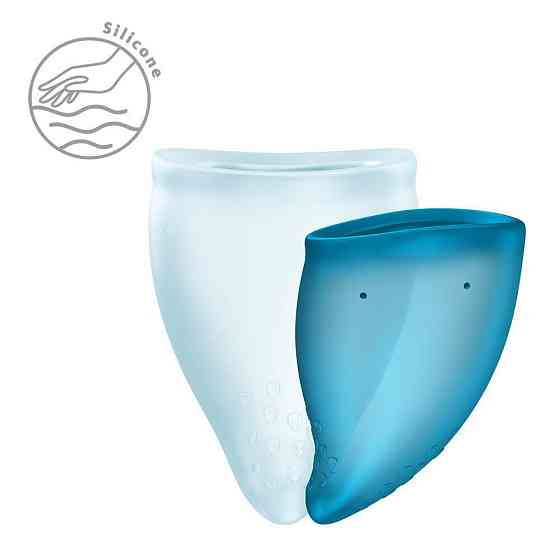 Набір менструальних чаш Fun Factory FUN CUP EXPLORE KIT, 2 шт, Multicolored Turquoise, об’єми 20 та 30 мл Sex Aura Київ
