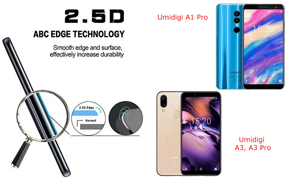 Защитное стекло ArmorGlass для Umidigi A1 Pro, A3, A3 Pro – устойчивое к царапинам и ударам Киев - изображение 2