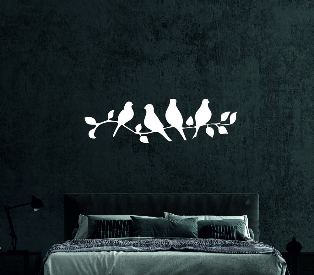 Декоративне настінне Панно  «Птахи» , Декор на стіну 70*20 см, Білий Київ - фото 4