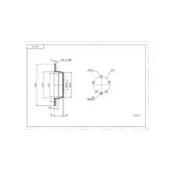 Диск Mercedes-Benz Vito 638 (1996-2003) задний тормозной Мукачево