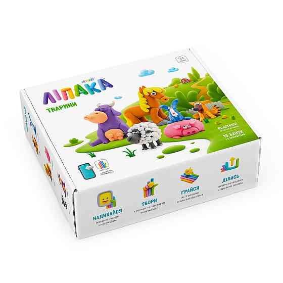 Меганабір пластиліну, що самостійно твердіє, ЛІПАКА – Свійські тварини Днепр
