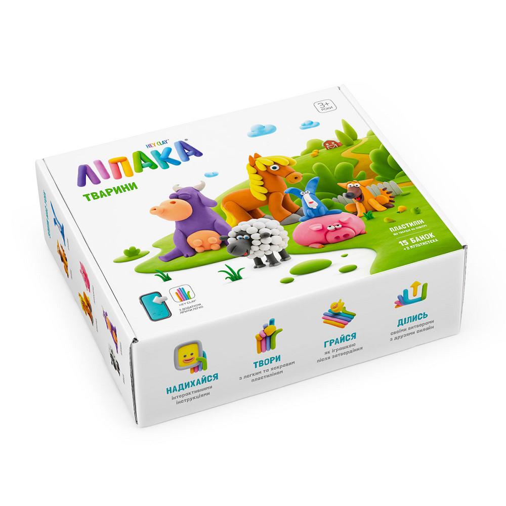 Меганабір пластиліну, що самостійно твердіє, ЛІПАКА – Свійські тварини Дніпро - фото 3