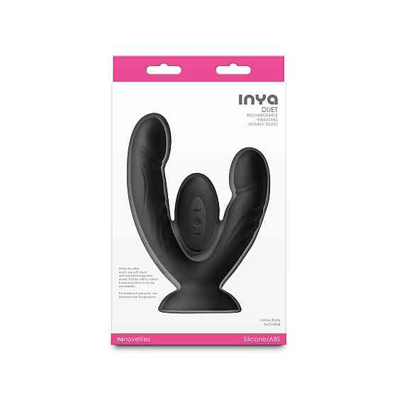 Подвійний дилдо з вібрацією NS Novelties INYA - Duet - Black Sex Aura Київ
