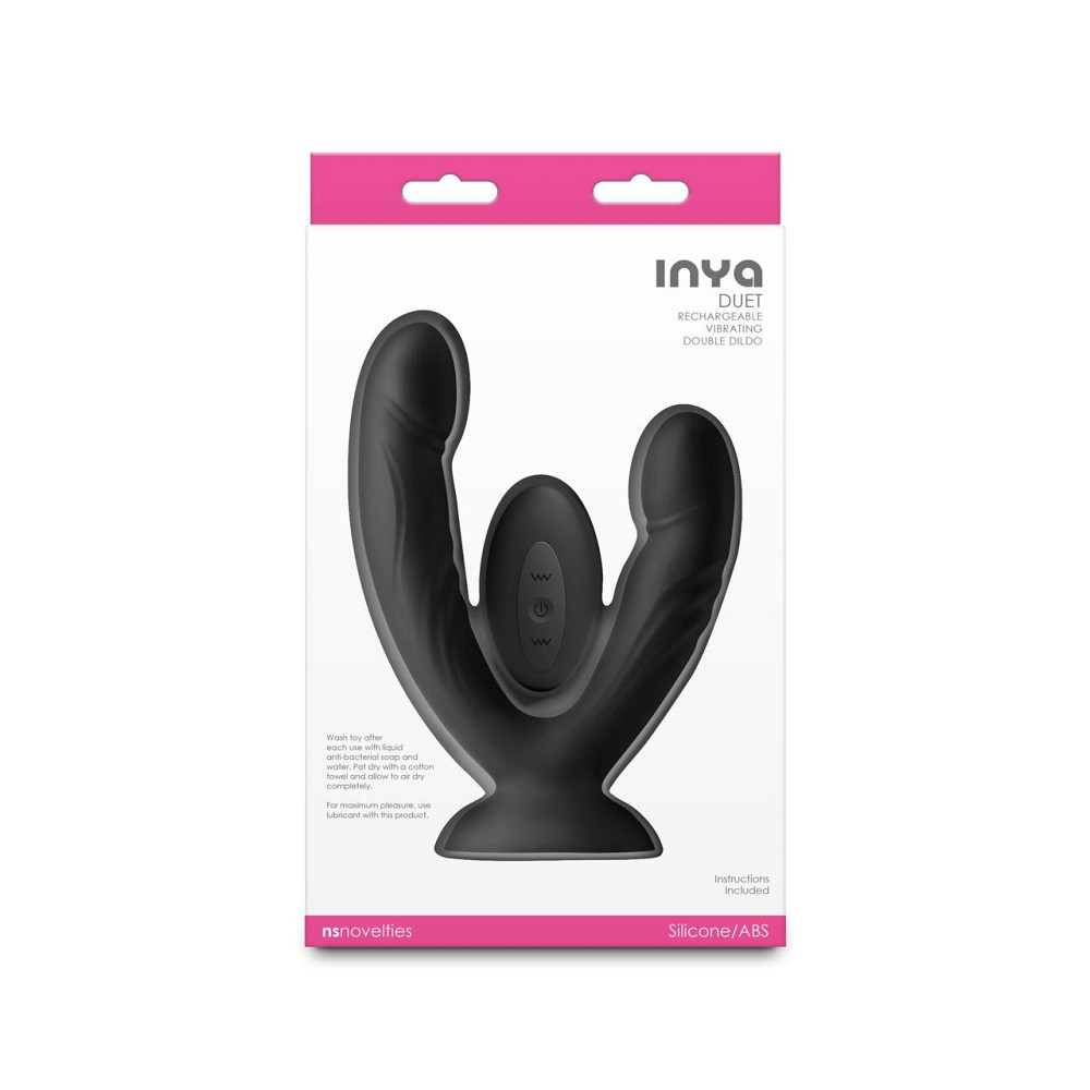Подвійний дилдо з вібрацією NS Novelties INYA - Duet - Black Sex Aura Київ - фото 4