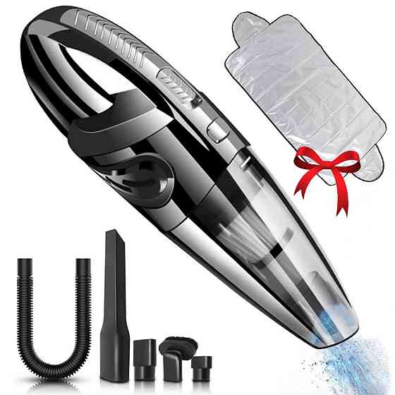 Ручной пылесос для авто 2200 мАч + Подарок Накидка-чехол на лобовое стекло / Вакуумный автомобильный пылесос Киев