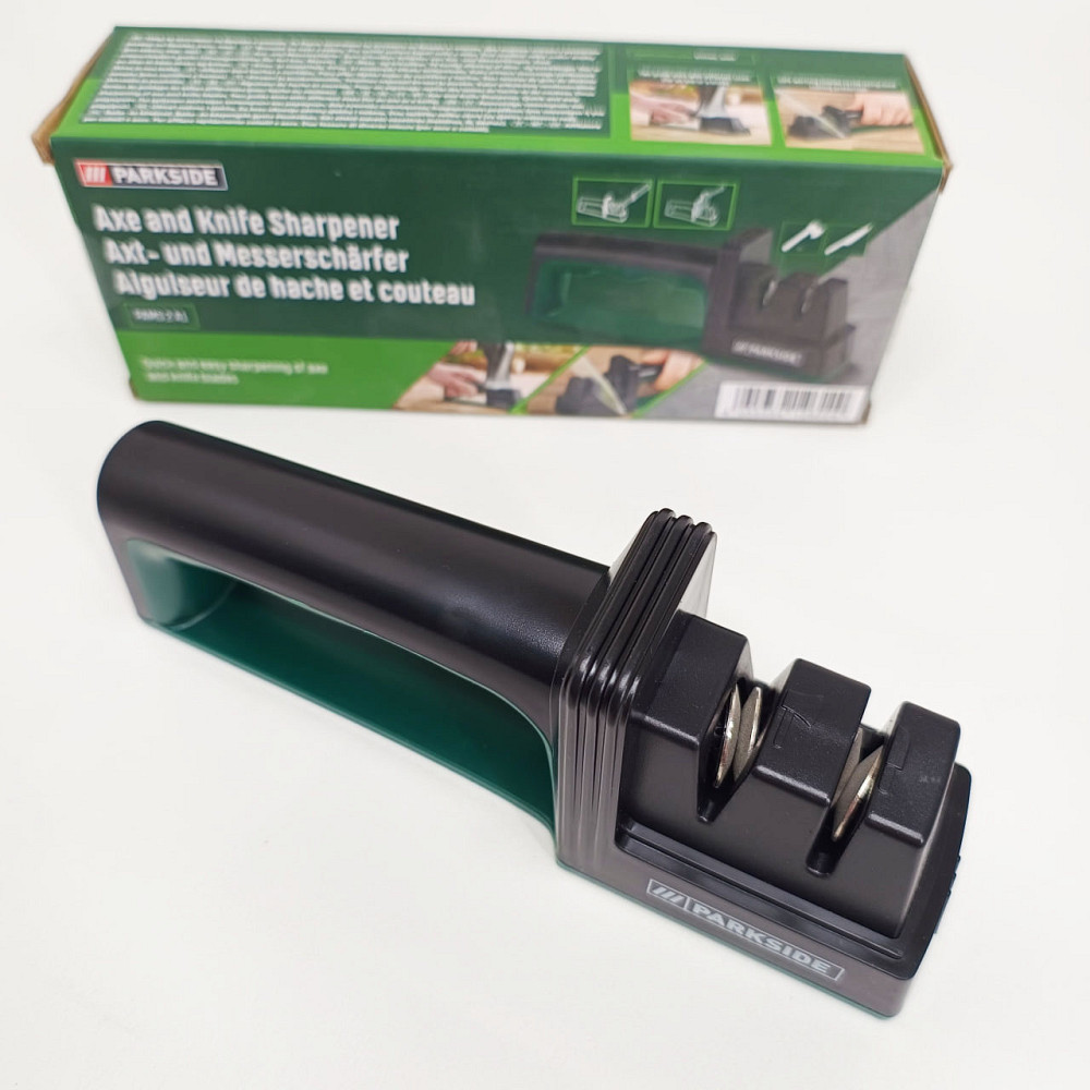 Точилка для ножей и топор Parkside PAMS 2 A1, алмазное покрытие две направляющие эргономичная нескользящая ручка PZ-22 Львов - изображение 4