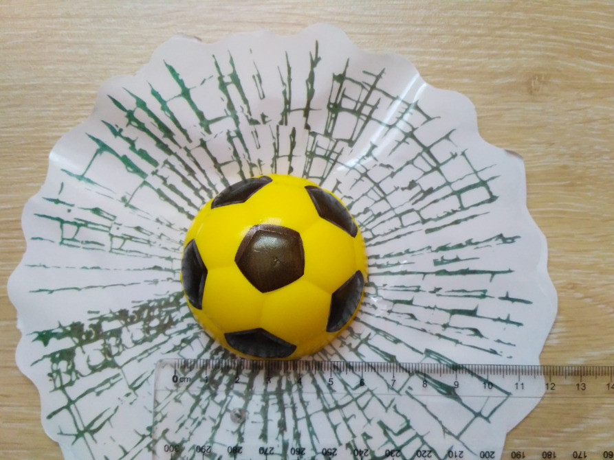 М'яч футбольний жовтий у вікні авто наклейка прикол Київ - фото 8