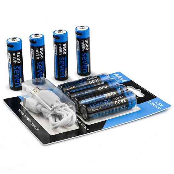Акумуляторна батарейка SEVEN AA 1.5V Li-ion 4 шт Київ