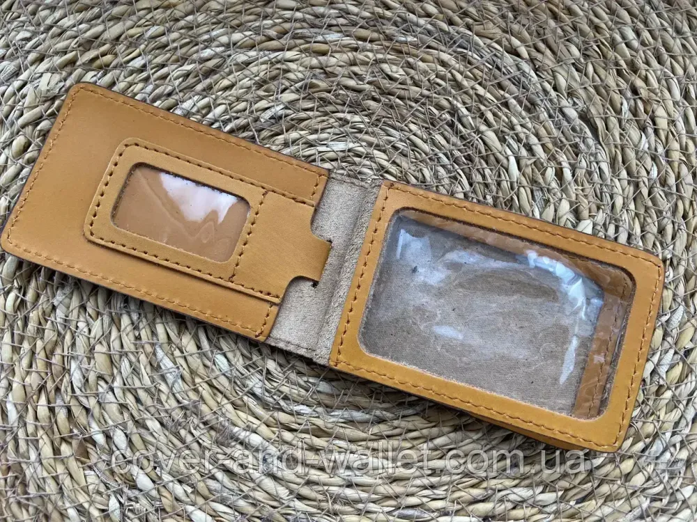 Обкладинка на посвідчення державна прикордонна служба під жетон на три відділення Puos Жовтий Київ - фото 5