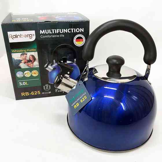 Чайник 3 л зі свистком Rainberg, Гарний чайник для плит Сучасний зі свистком KL-49 Івано-Франківськ