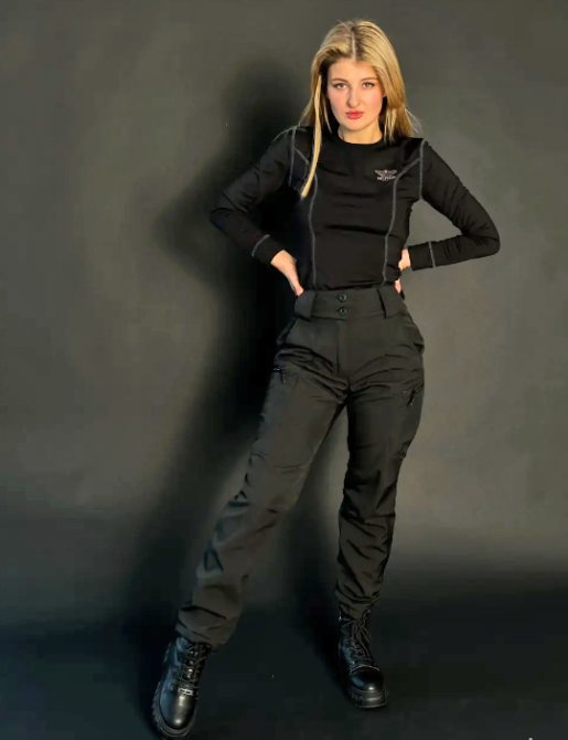 Жіночі тактичні штани Softshell на флісі Чорні Поліція 52 Київ - фото 1