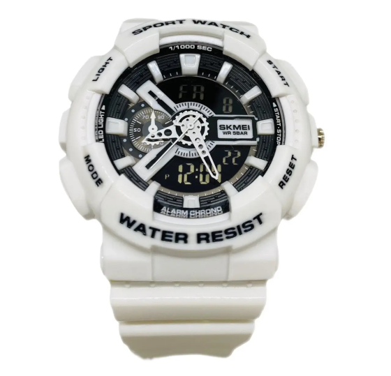 Наручний тактичний годинник Skmei 1688 (Чорно-білий) Вінниця