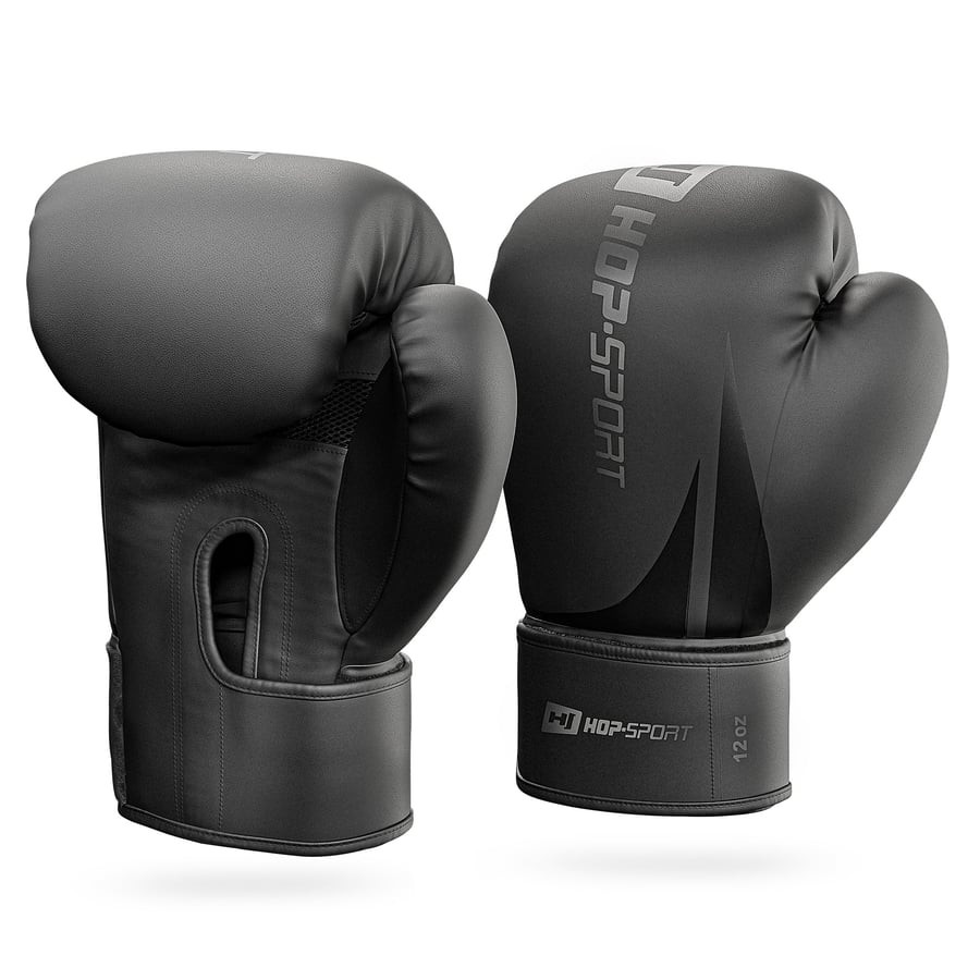 Боксерські рукавиці Hop-Sport HS-BG12 12oz чорні Київ - фото 10