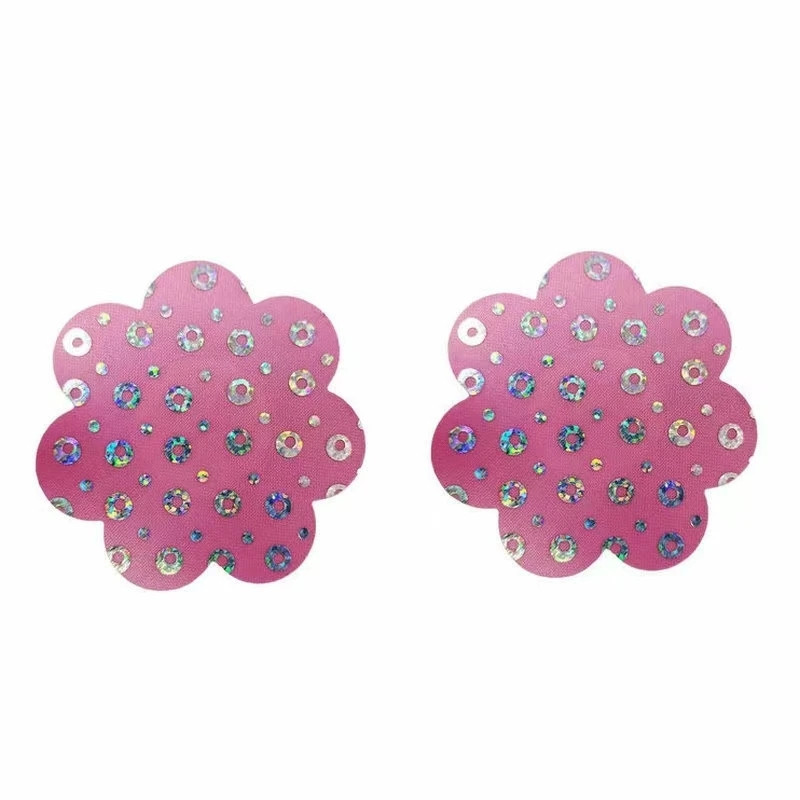 Наклейки на груди Ромашки 75 мм рожевий Київ - фото 1