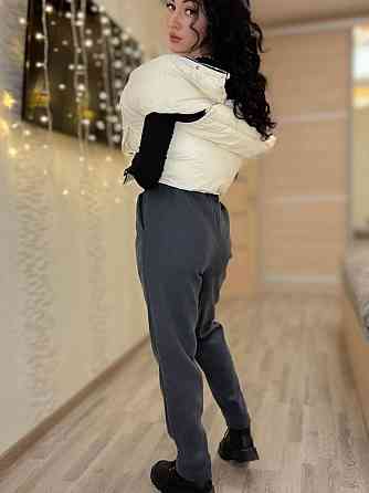 Женские утепленные брюки мом из вельвета на плотном флисе Графит, 50/52 Одесса