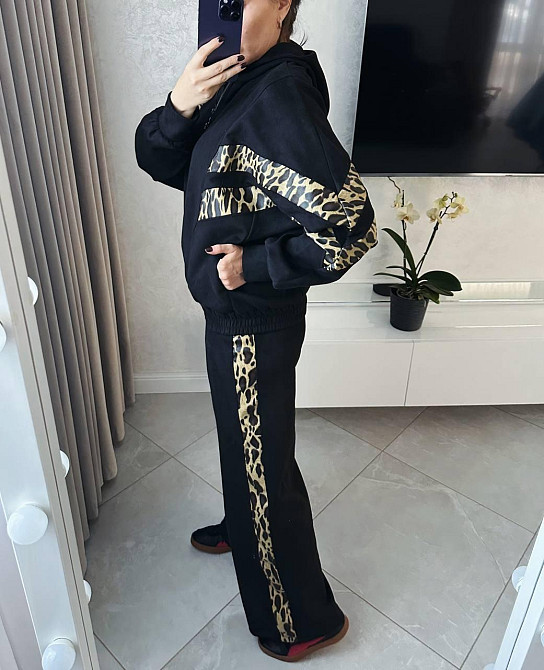 Жіночий стильний повсякденний костюм замша на дайвінгу Одеса - фото 3