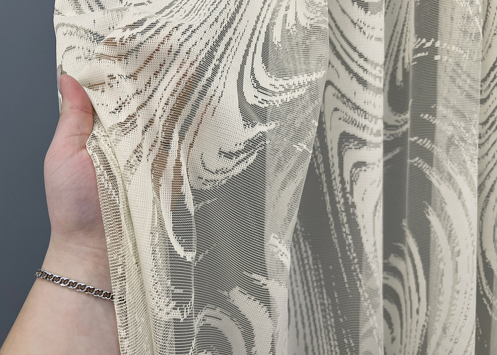 Тюль жаккард цвет бежевый 1997т Киев - изображение 3