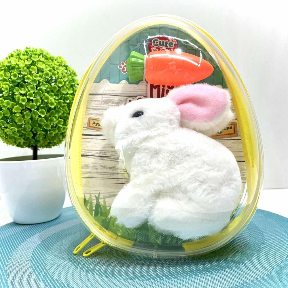 Кролик інтерактивний у рюкзаку Білий (777-23A) Чернигов - изображение 3