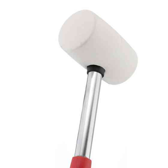 Киянка гумова, 450 г, 50 мм, бiла гума, металева ручка INTERTOOL HT-0227 Киев