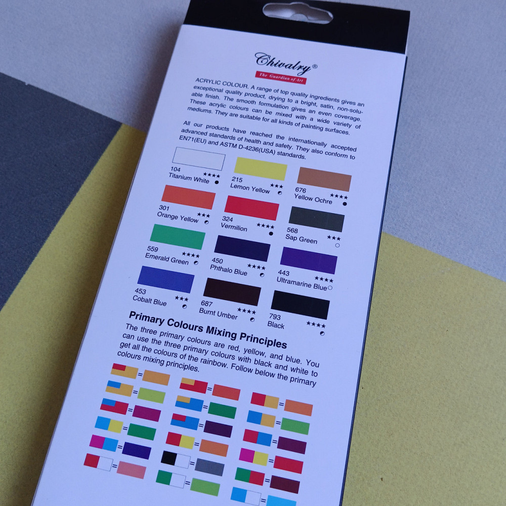 Фарби акрилові 12 кольорів Київ - фото 3