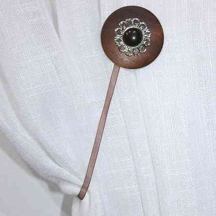 Магніти для штор і гардин (172м) Карпати набір 2 шт Коричневий з сріблястим (81-083) Київ