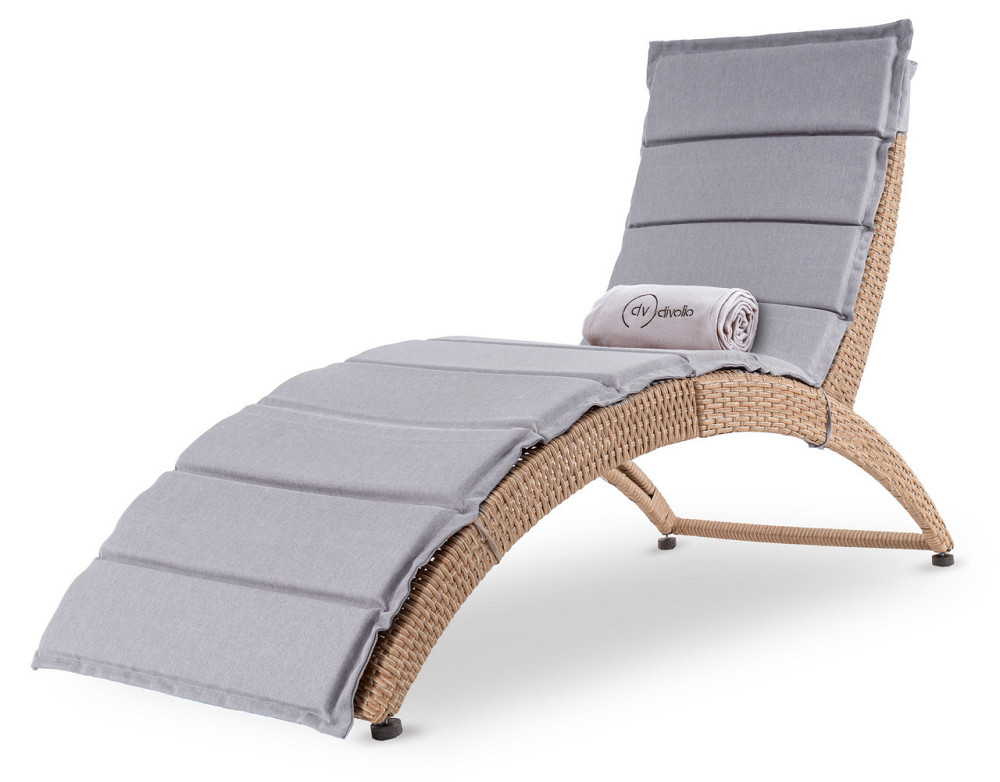 Садовий шезлонг Di Volio Ciampino бежево/сірий Киев - изображение 3