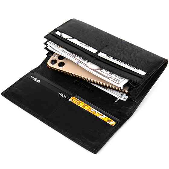 Добротний жіночий гаманець ST Leather 19375 Чорний Київ