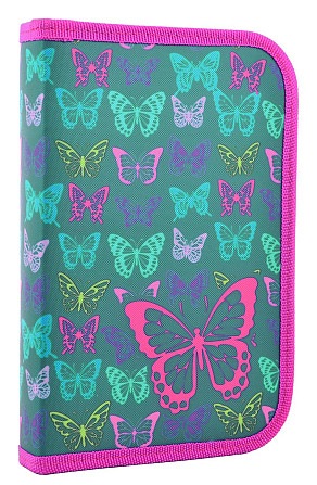 Пенал шкільний твердий "Smart" одинарний з клапаном 531669 Butterfly, 20.5*13*3.2, шт Київ - фото 1