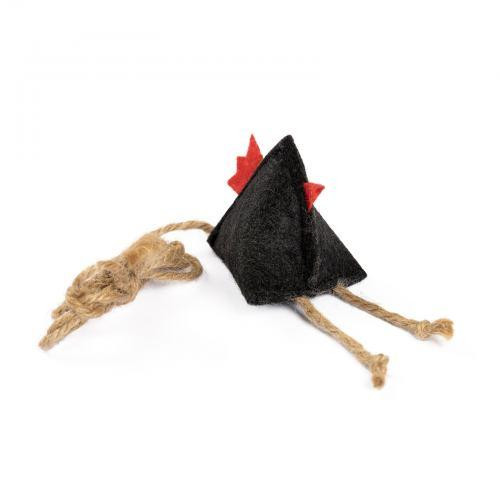 Игрушка Природа «Курочка из войлока» для кошек, серая, 6х5 см Винница - изображение 1