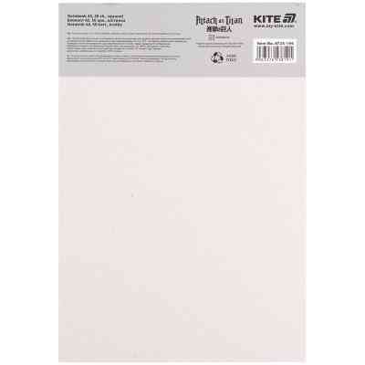 Блокнот Kite Attack on Titan A5, 50 аркушів, клітинка (AT25-194) Вінниця