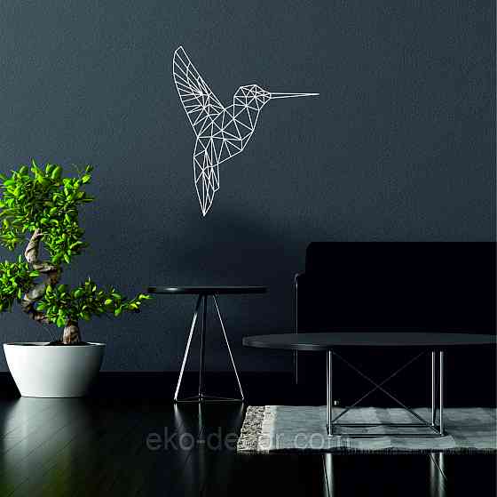 Настенный декор Панно «Колибри» Декор на стену 50*42 см, Белый Киев