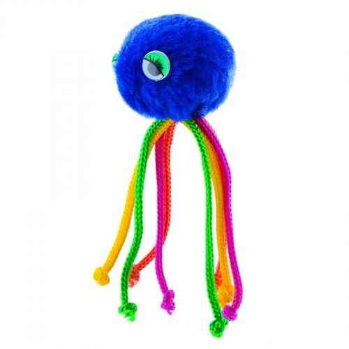 Іграшка Природа Восьминіг для кота на резинці з мотузочками 5 см Київ