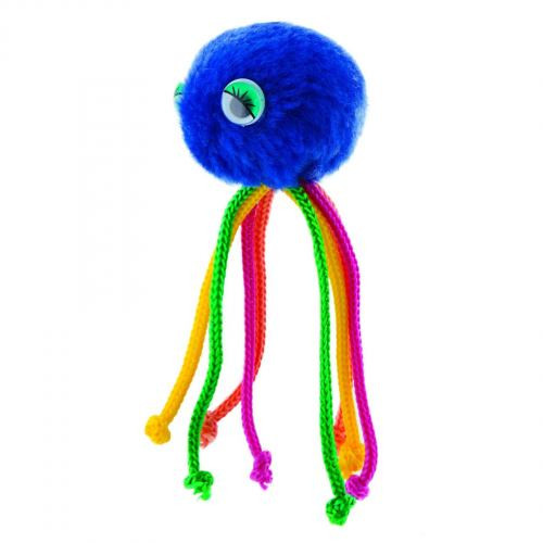 Іграшка Природа Восьминіг для кота на резинці з мотузочками 5 см Київ - фото 1