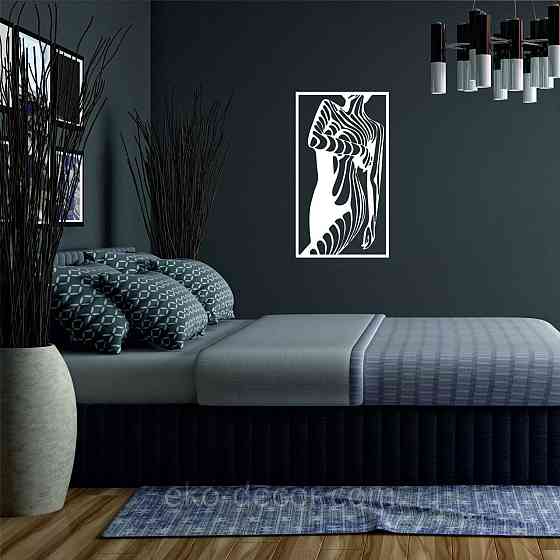 Декоративне настінне Панно «Сілует жінки», Декор на стіну 50*28 см, Білий Київ