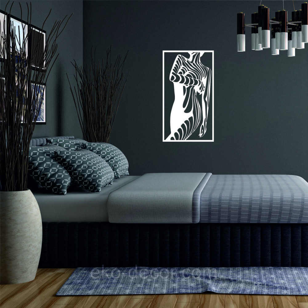 Декоративне настінне Панно «Сілует жінки», Декор на стіну 50*28 см, Білий Київ - фото 3