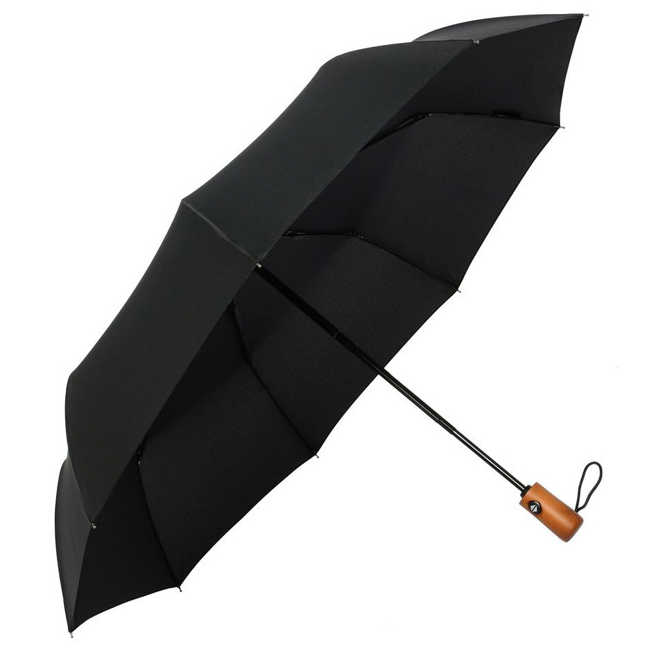 Зонтик премиум качества - Автоматический, мужской укреплённый зонт с деревянной ручкой GP-34 Киев - изображение 3